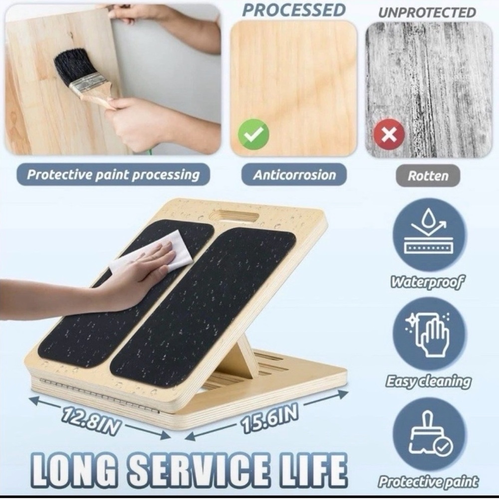 (NEW) Slant Stretch Board HEAVY DUTY 450lb Weight/ Pilates Stretch Calf and leg - Picture 3 of 12